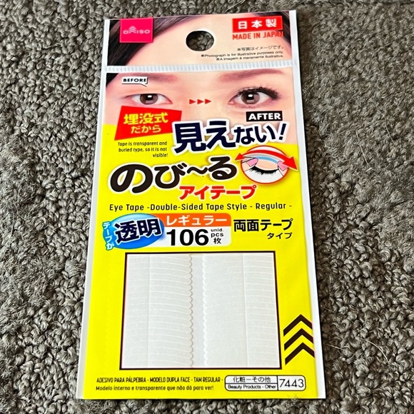 Daiso Japan Eye Eyelid Tape Sticker Double Sided Type Regular Clear 106 pcs - Picture 1 of 8
